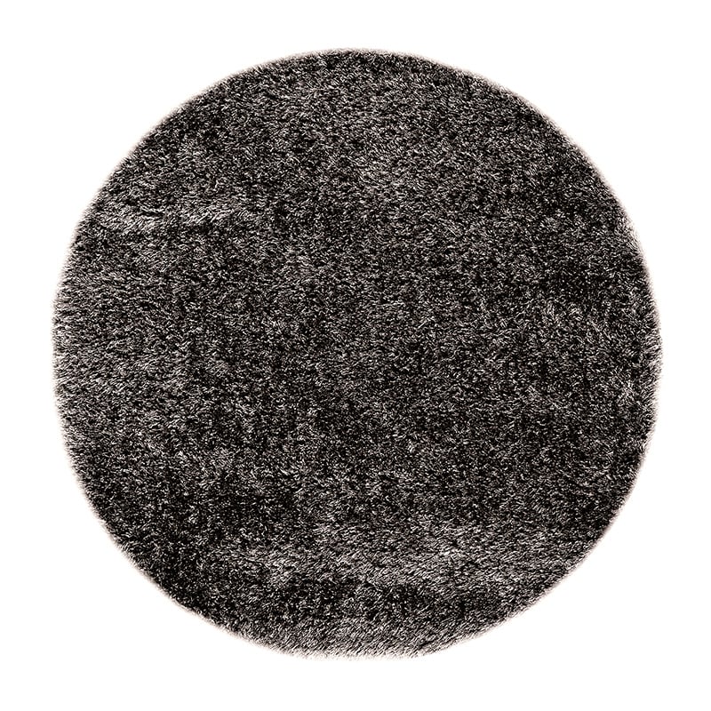 Round high-pile floor rug - Richmond Anthracite 905