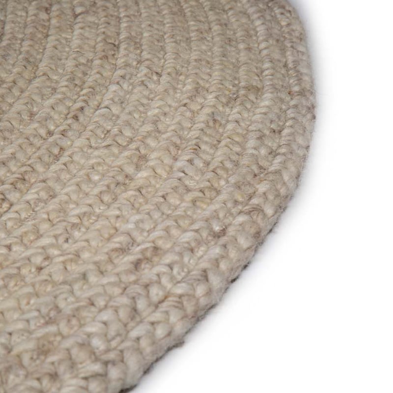 Round wool floor rug - Bellano ST White 815