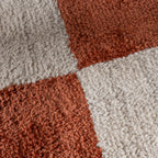 Checkerboard Rug - Blox Fringe Terracotta