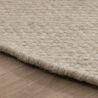 Round Wool Rug - Bliss Cream/White