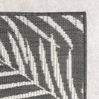 Outdoor Rug - Malta Leaves Black