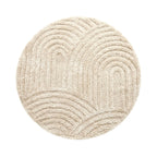 Round Scandinavian rug - Lova Arches Beige