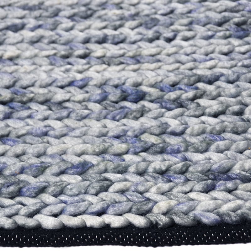 Wool floor rug - Bernadette Blue