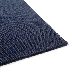 Wool floor rug - New Loop Dark Blue 290