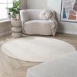 Round Washable Rug - Vivid Beige