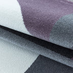 Modern floor rug - Optimism Design Purple/Grey
