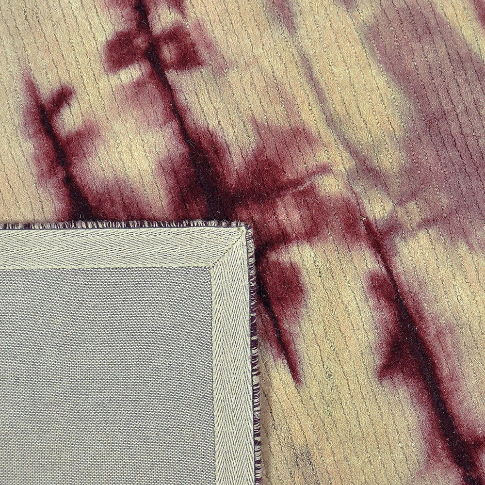Wool floor rug - Tiphaine Bordeaux