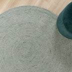 Round Wool Rug - Wise Green