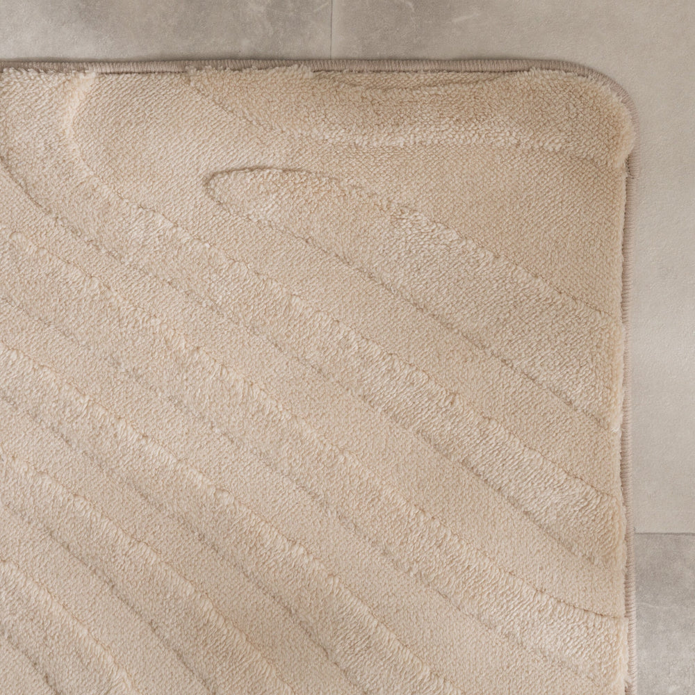 Bathroom Rug - Cassie Shapes Beige