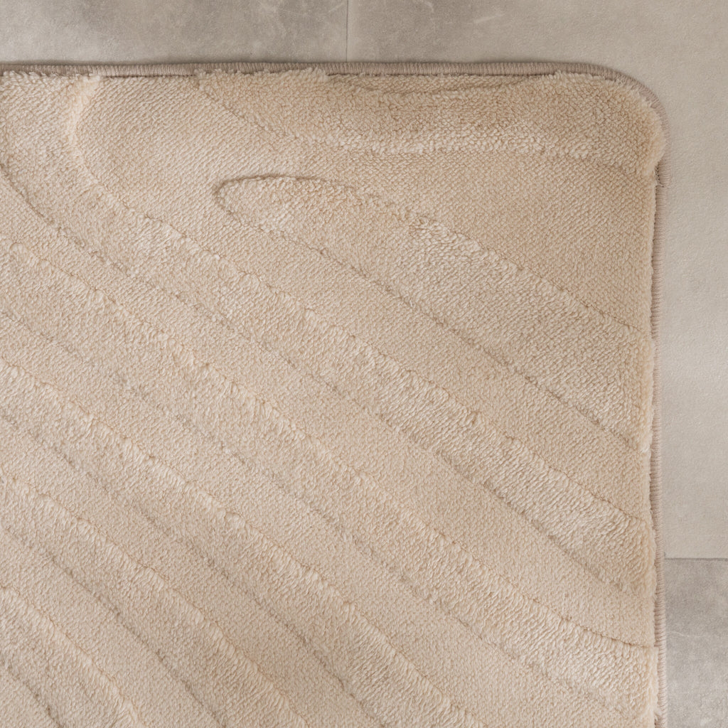 Bathroom Rug - Cassie Shapes Beige