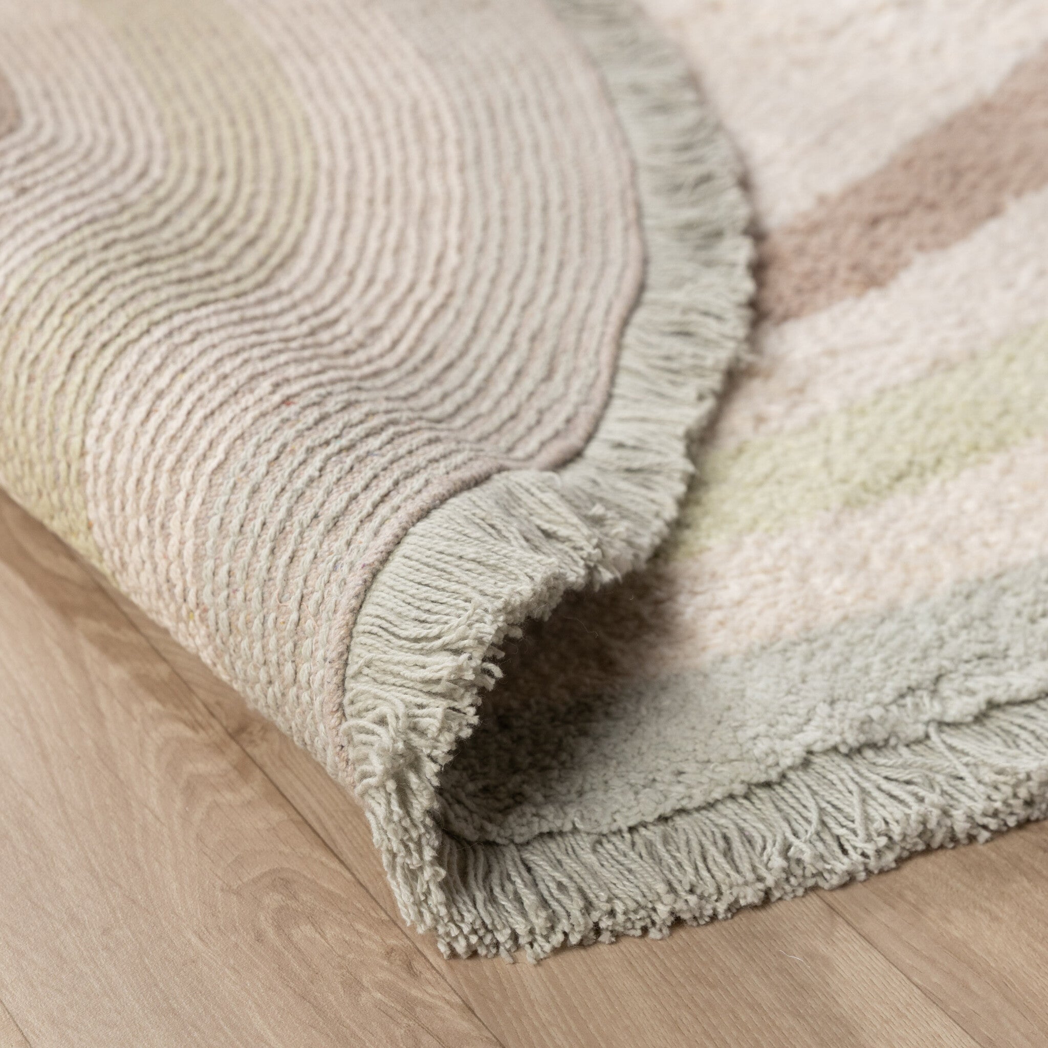 Oval washable children's rug - Milo Green