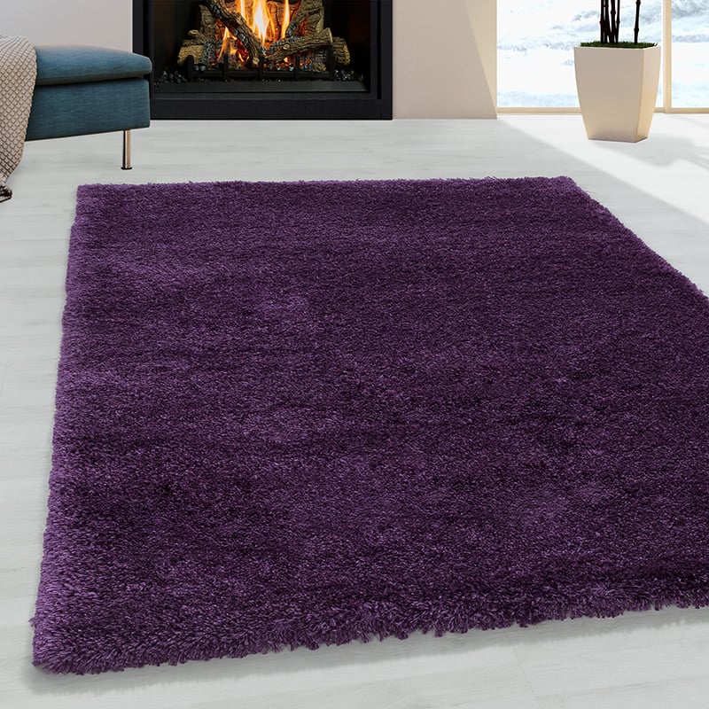 High-pile floor rug - Fuzzy Purple