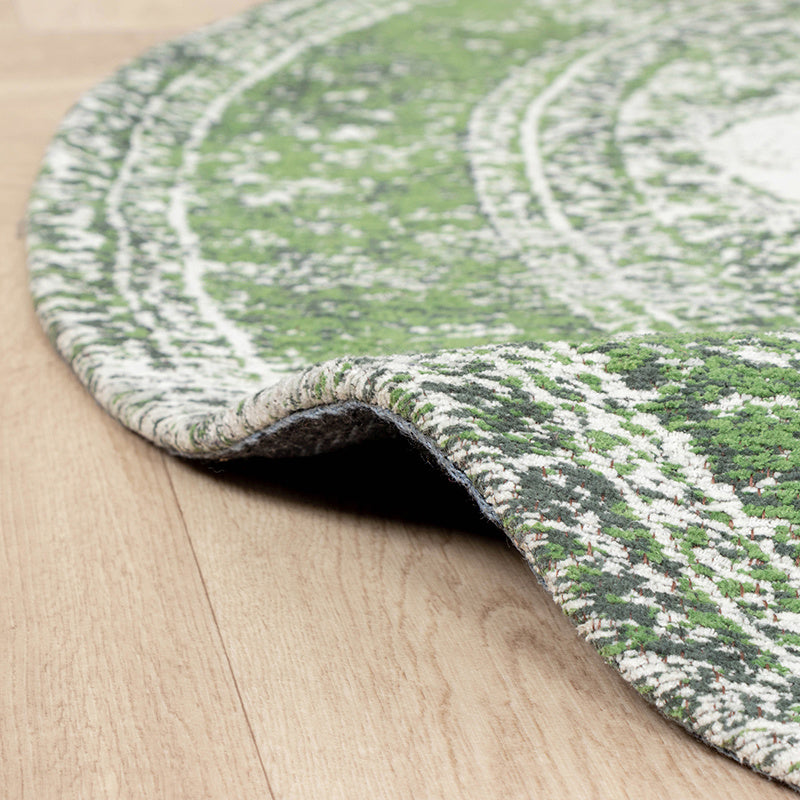 Round Vintage Rug - Admire Green