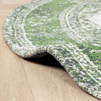 Round Vintage Rug - Admire Green