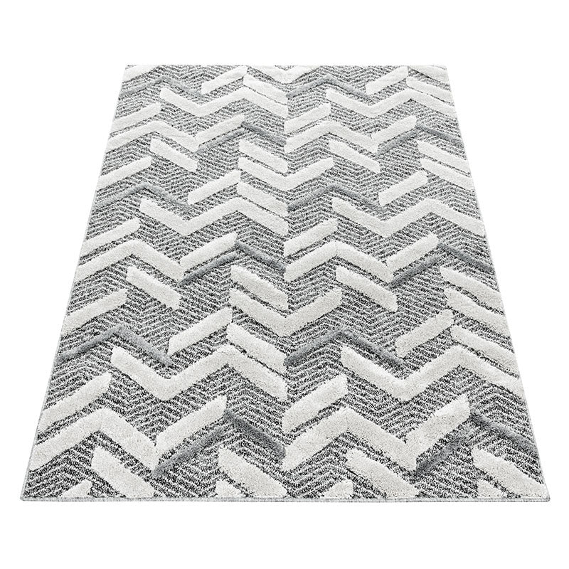 Scandinavian floor rug - Pitea Panel Grey/Cream