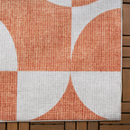 Abstract Outdoor Rug - Groovy Tiles Terra