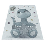 Children's Floor Rug - Pretty Dino Blue