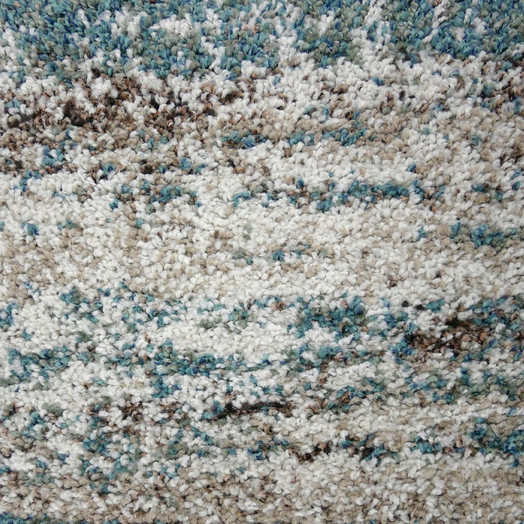 High Pile Floor Rug - Malta Blue/Mottled 6959