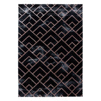 Modern floor rug - Marble Pattern Anthracite/Brown