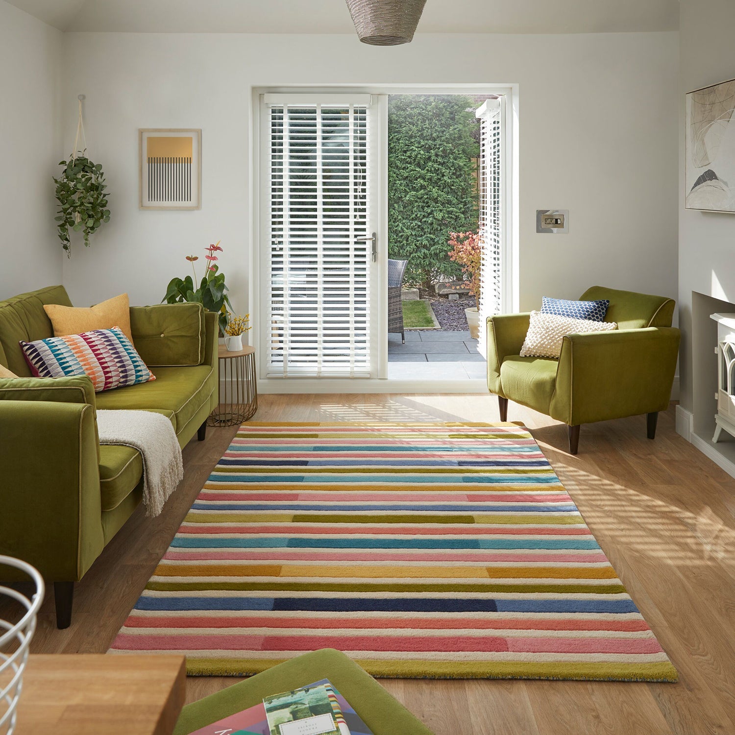 Modern floor rug - Illo Piano Pink/Multicolor