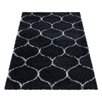 Berber Floor Rug - Agadir Circle Anthracite/Cream