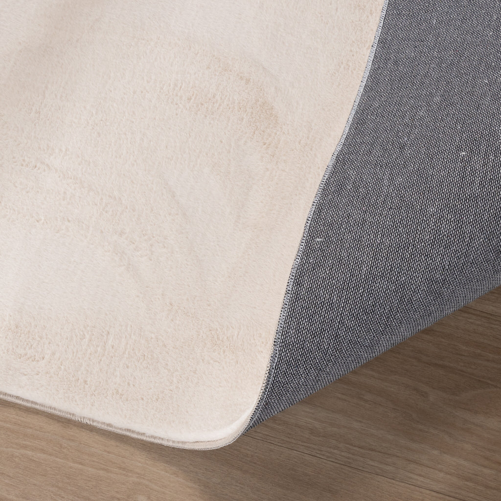 Soft Low-Pile Rug - Cozy Cream