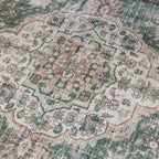Round oriental rug – Leyla Medallion Green