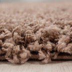 Round high-pile floor rug - Sade Mocha