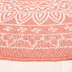 Round Outdoor Rug - Summer Azteca Pink