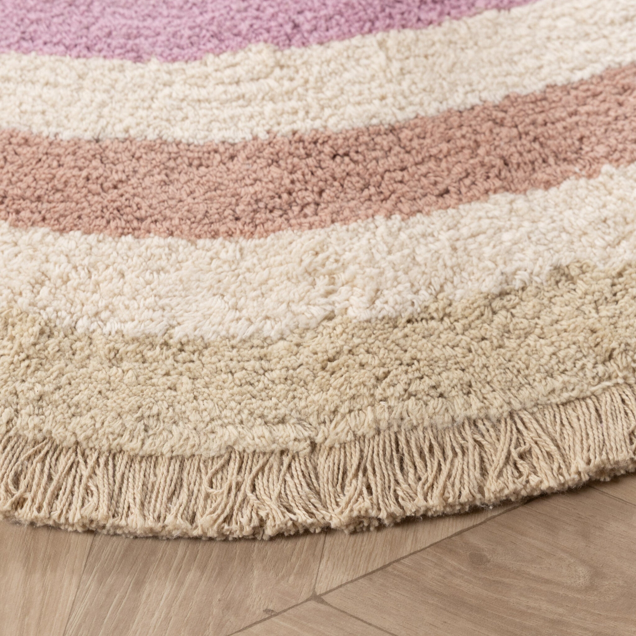 Oval washable children's rug - Milo Pink