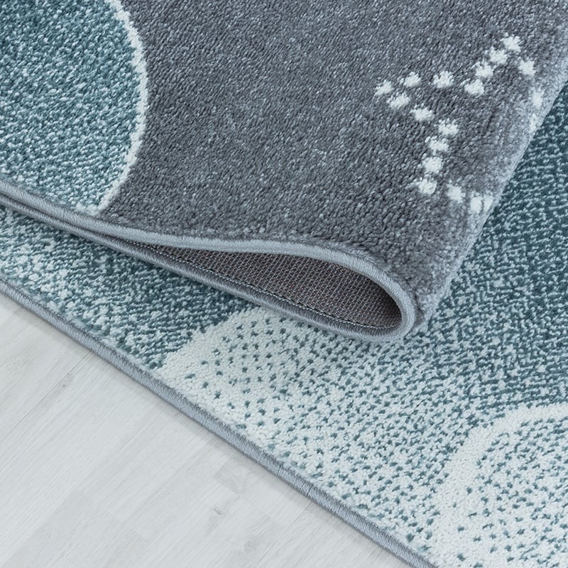 Children's floor rug - Fleurtje Moon Blue