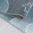 Children's floor rug - Fleurtje Moon Blue