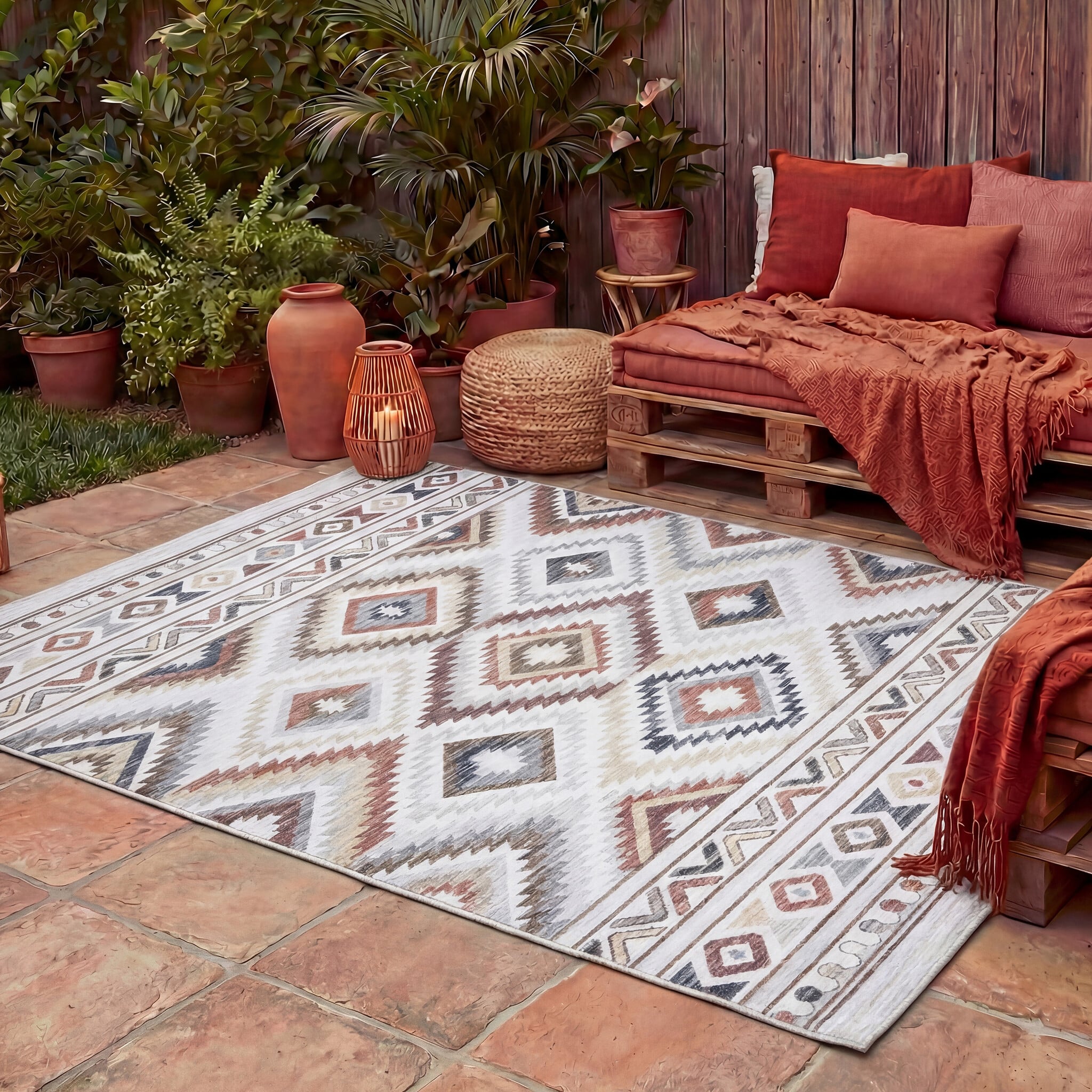 Kilim Outdoor Rug - Lira Trellis