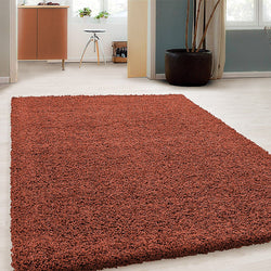 High Pile Rug - Solid Terracotta