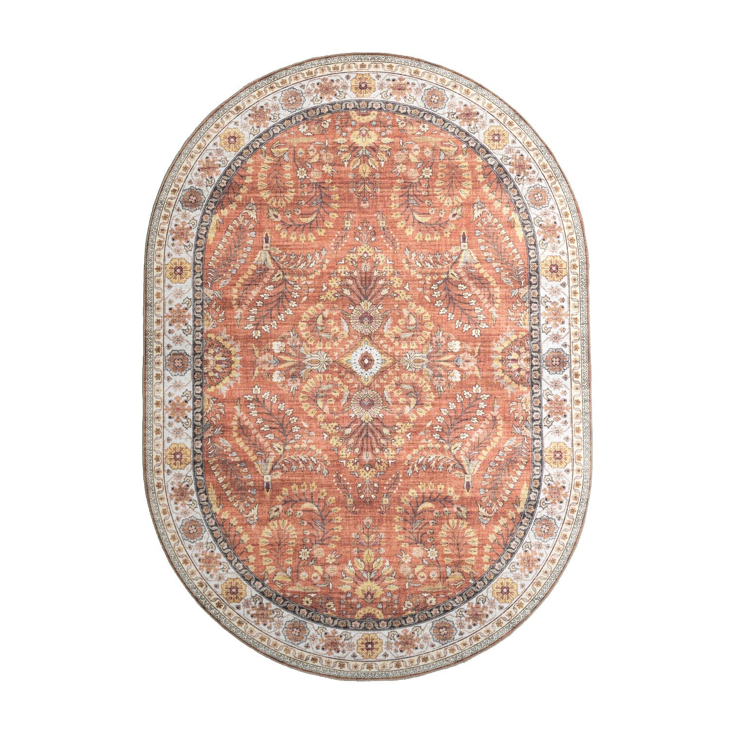 Oval Vintage Outdoor Rug - Santo Flora Terra