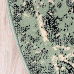 Round Vintage Rug - Wonder Green/Black