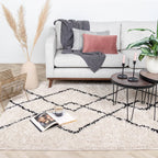 High Pile Rug - Sensa Pair Cream/Black