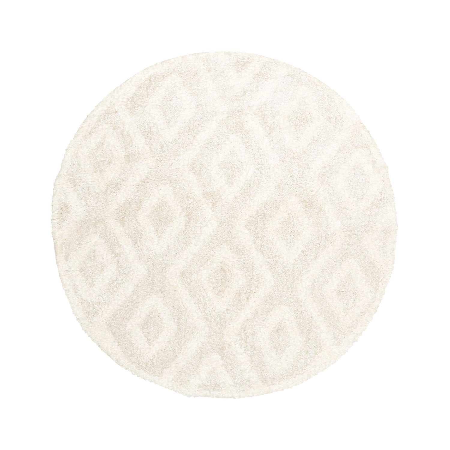 Round Scandinavian Rug - Lova Diamond Cream