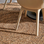 Round Wool Floor Rug - Bellano ST Brown 623