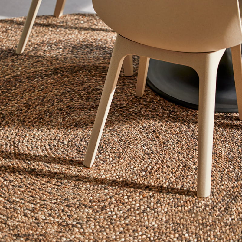 Round Wool Floor Rug - Bellano ST Brown 623