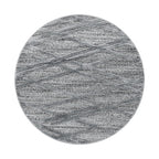 Round Scandinavian Rug - Pitea Double Grey