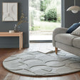 Round modern floor rug - Mozo Gigi Gray