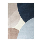Geometric Rug – Swing Circles Blue/Brown