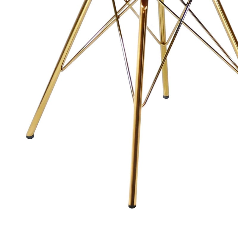 Velvet Chair Champagne - Gold Frame