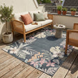 Outdoor rug flowers - Poppy Green