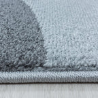 Retro floor rug - Stencil Forms Blue/Grey