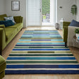 Modern floor rug - Illo Piano Green/Multicolor