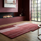 Graphic floor rug - Silco Ombre Red