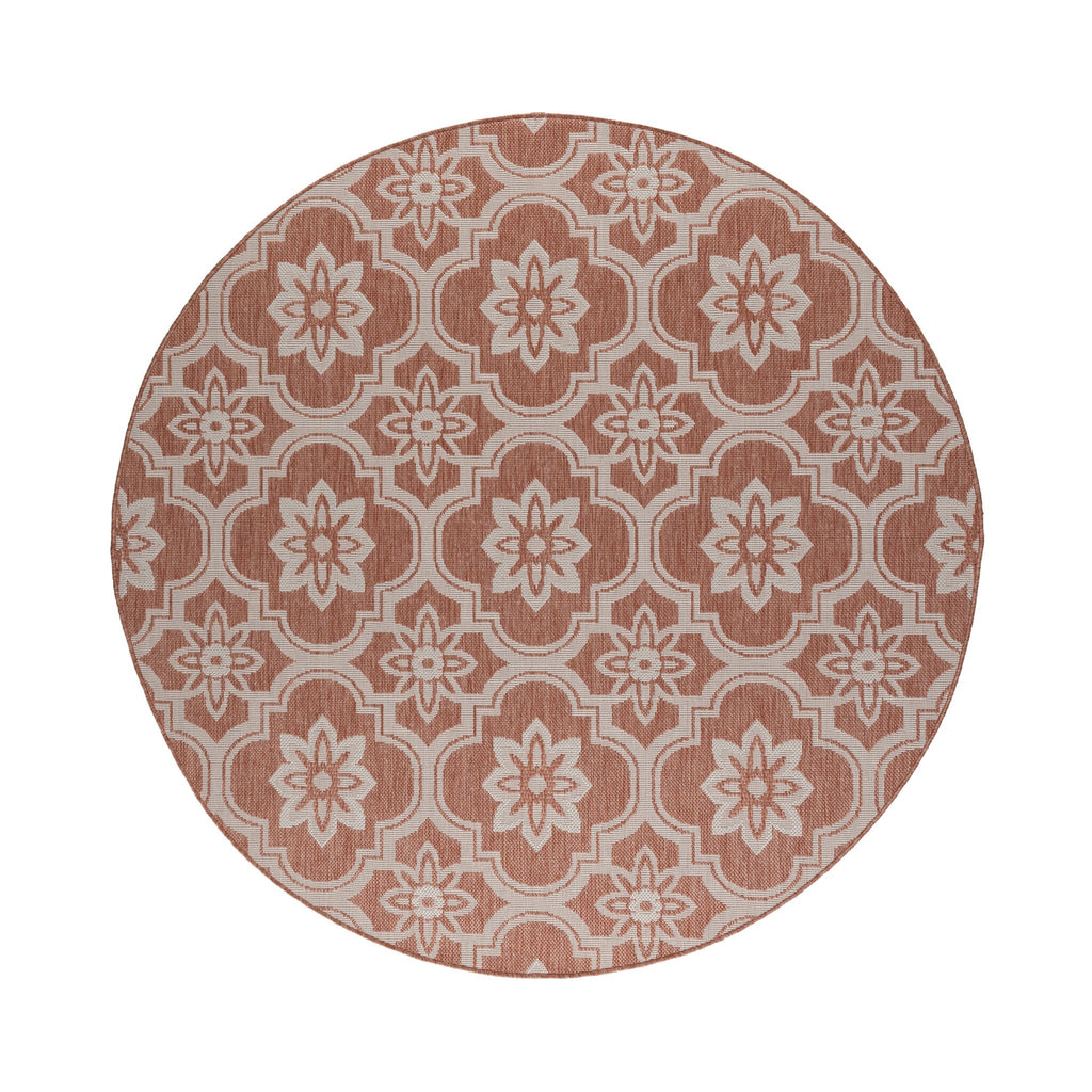 Round Outdoor Rug – Rio Flower Pink