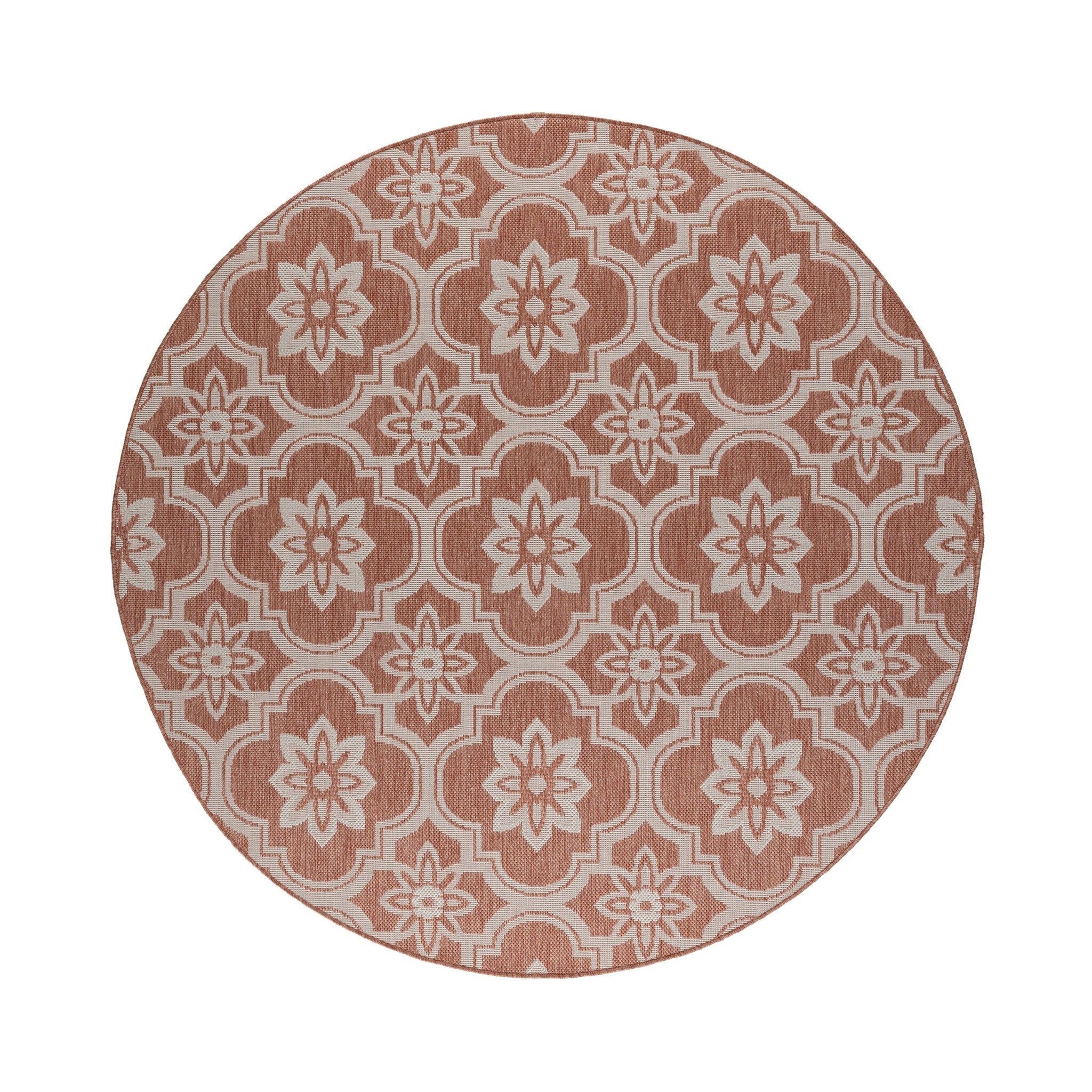 Round Outdoor Rug – Rio Flower Pink